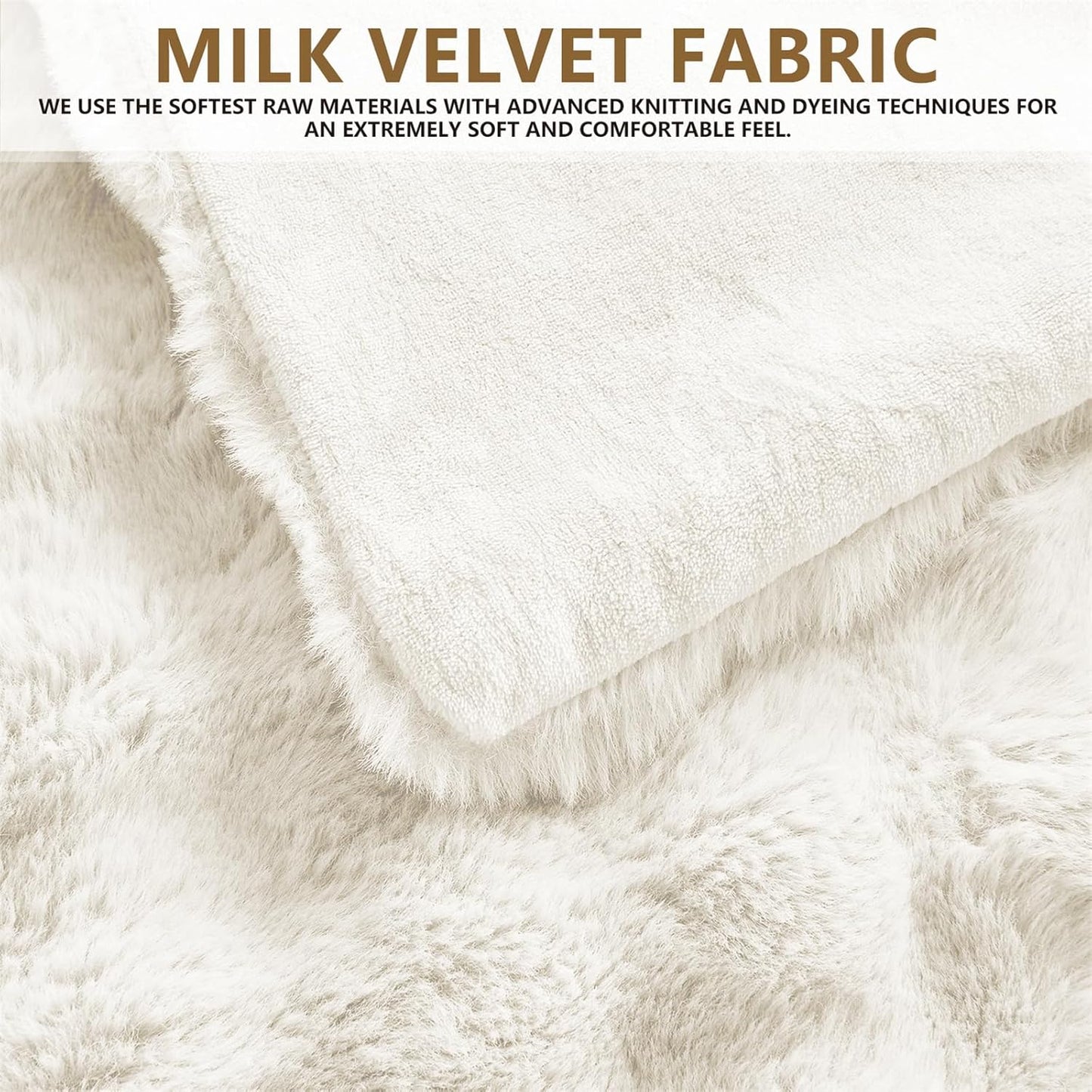 Fleece Throw Blanket White Bubble Faux Fur Fluffy Bed Blanket Super Cosy Warm Large Blanket for Bed Sofa Couch Home Decor, 100X160Cm