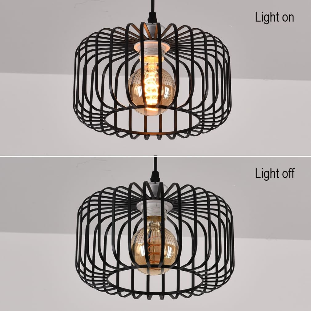 Black Ceiling Light Shade, Metal Light Shade, Modern Designer Pendant Lamp Shade Black Lampshades for Ceiling Lights, Bedside Lamps, Bedroom, Living Room, Kitchen, Hallway, Office