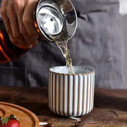 1PC Japanese Style Retro Ceramic Tea Cup Porcelain Teacups Sake Cups Coffee Mug Wine Mug Water Mug Household Afternoon Teacup