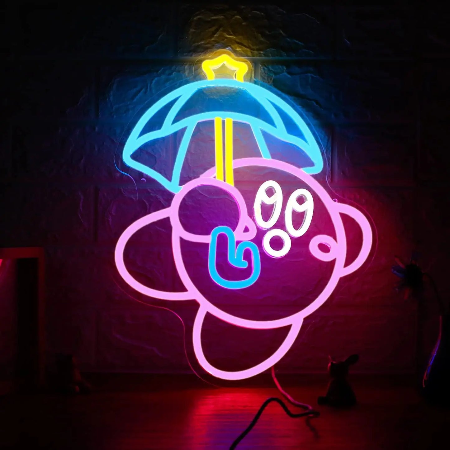 16.1*12.8 Inches Anime Neon Sign Dimmable LED Neon Light Sign for Kids Room Man Cave Wall Art Birthday Gift Night Light