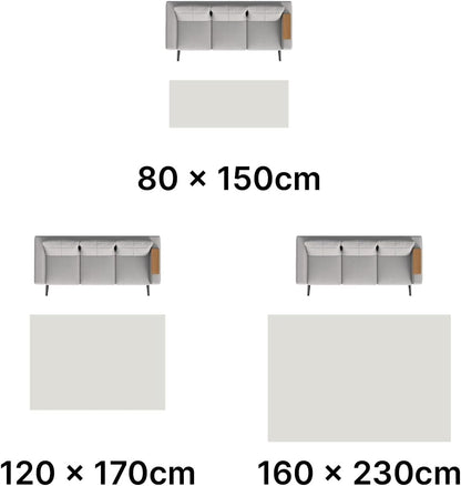 Rugs Living Room 120 X 170 Cream, Tufted Arches Area Rug for Bedroom Home Decorations Super Soft Comfy Non Slip Fluffy Bedside Rug Low Pile Medium Floor Carpet Non Shedding