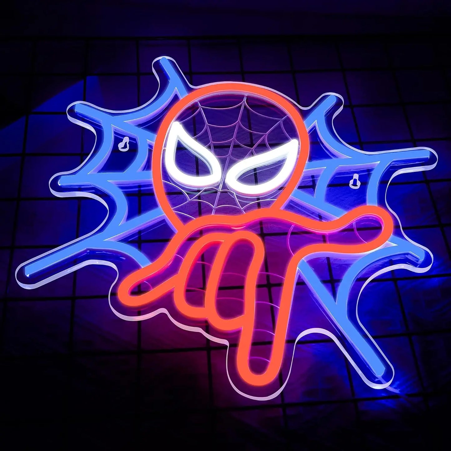 Spider Neon Sign USB Dimmable Anime LED Neon Light for Bedroom Man Cave Game Room Party Club Home Decor Chirstmas Birthday Gift