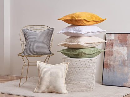 Cushion Covers, 16X16 Inch Scatter Autumn Decorative Fluffy Pillows Cases with Invisible Zipper for Sofa Bed Livingroom Bedroom (40X40 Cm, Sage Green, Pack of 2)