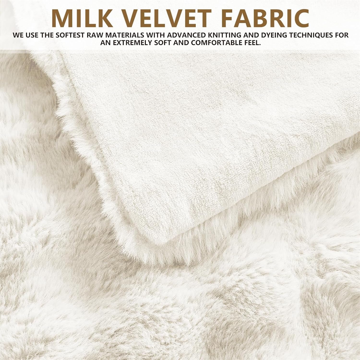 Fleece Throw Blanket White Bubble Faux Fur Fluffy Bed Blanket Super Cosy Warm Large Blanket for Bed Sofa Couch Home Decor, 100X160Cm