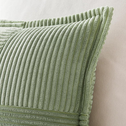 Cushion Covers, 16X16 Inch Scatter Autumn Decorative Fluffy Pillows Cases with Invisible Zipper for Sofa Bed Livingroom Bedroom (40X40 Cm, Sage Green, Pack of 2)