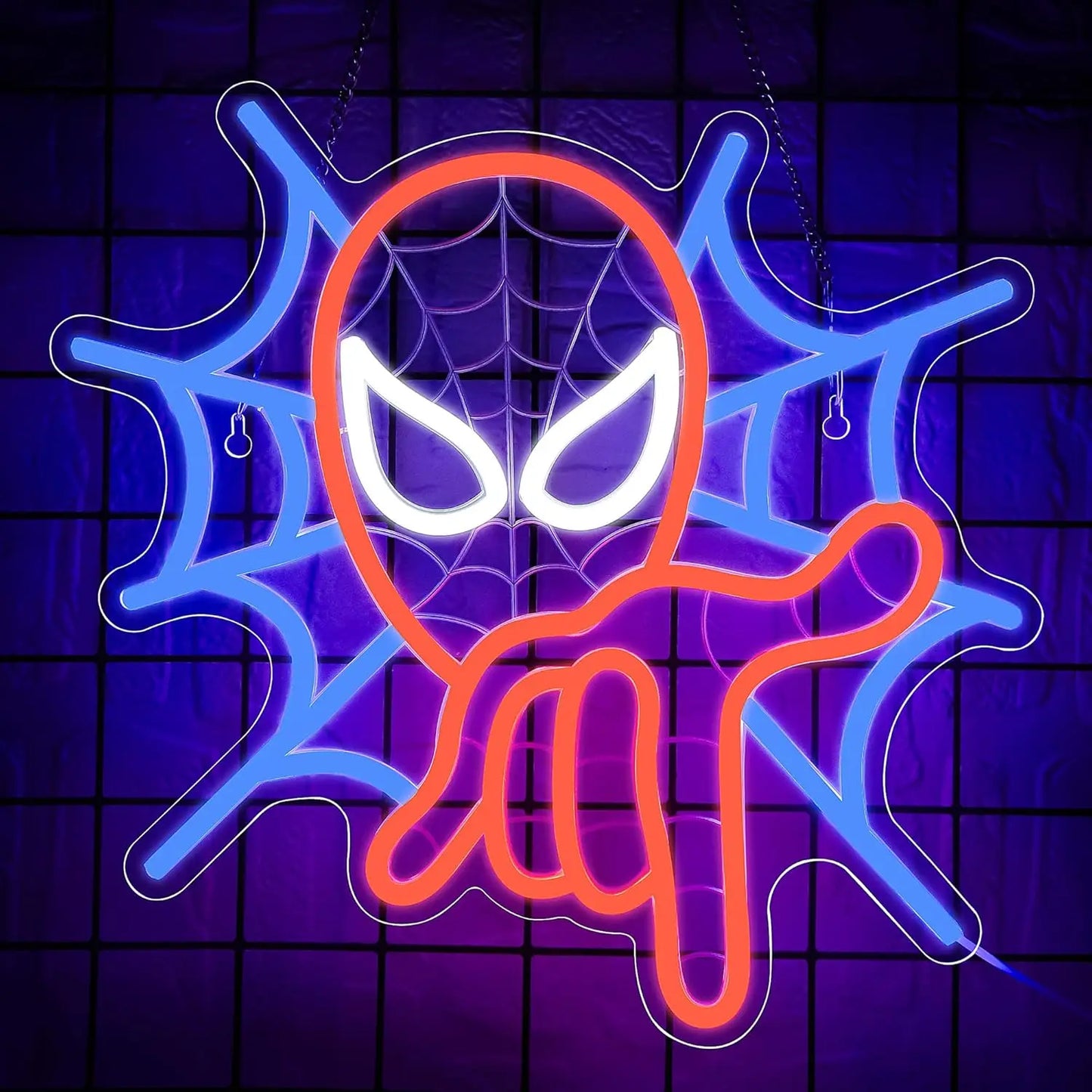 Spider Neon Sign USB Dimmable Anime LED Neon Light for Bedroom Man Cave Game Room Party Club Home Decor Chirstmas Birthday Gift