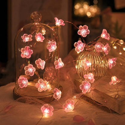 Pink Cherry Blossom String Lights