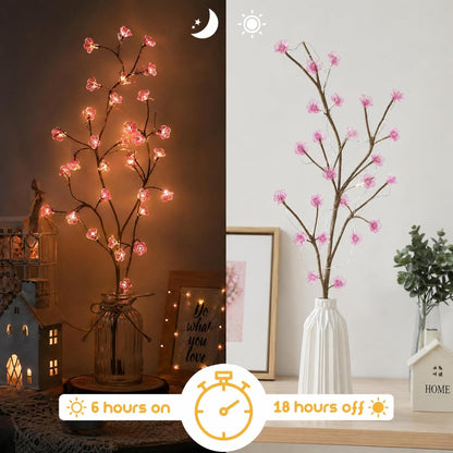 Pink Cherry Blossom String Lights