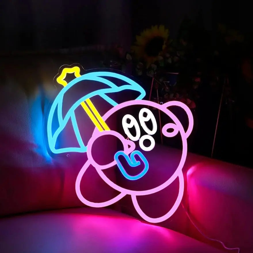 16.1*12.8 Inches Anime Neon Sign Dimmable LED Neon Light Sign for Kids Room Man Cave Wall Art Birthday Gift Night Light