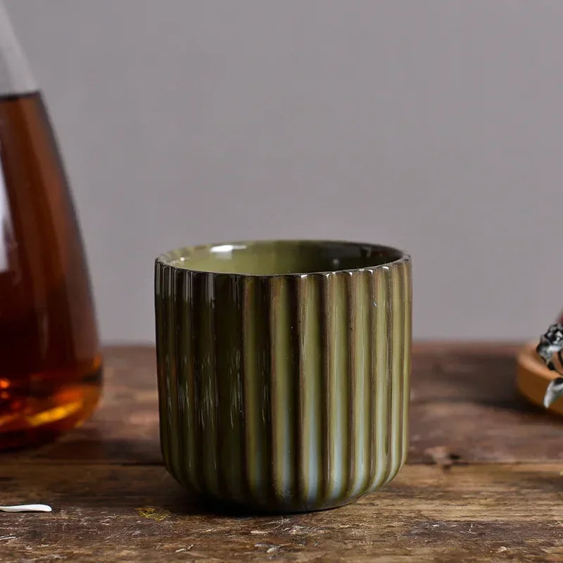 1PC Japanese Style Retro Ceramic Tea Cup Porcelain Teacups Sake Cups Coffee Mug Wine Mug Water Mug Household Afternoon Teacup