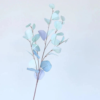 1/3Pcsartificial Plant Long Stems Eucalyptus Leaf Leaves Plants Money Leaf Decor Wedding Shooting Prop Home Vase Table Diy Decor