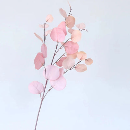 1/3Pcsartificial Plant Long Stems Eucalyptus Leaf Leaves Plants Money Leaf Decor Wedding Shooting Prop Home Vase Table Diy Decor