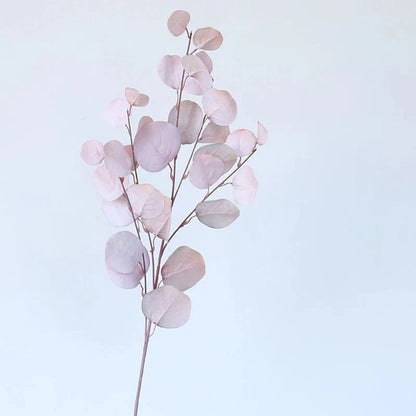 1/3Pcsartificial Plant Long Stems Eucalyptus Leaf Leaves Plants Money Leaf Decor Wedding Shooting Prop Home Vase Table Diy Decor