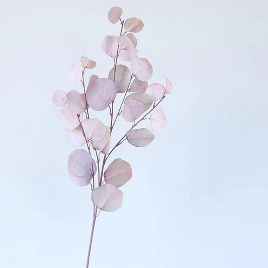 1/3Pcsartificial Plant Long Stems Eucalyptus Leaf Leaves Plants Money Leaf Decor Wedding Shooting Prop Home Vase Table Diy Decor