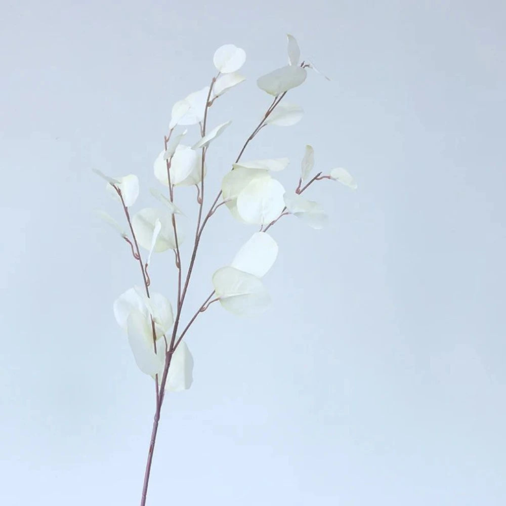 1/3Pcsartificial Plant Long Stems Eucalyptus Leaf Leaves Plants Money Leaf Decor Wedding Shooting Prop Home Vase Table Diy Decor