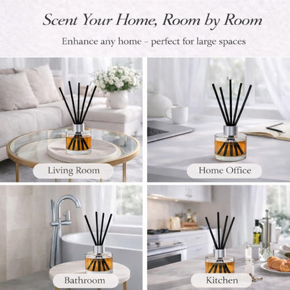 Reed Diffuser - Mandarin & Grapefruit Scent | Essential Oil Aroma for Home | 100 Ml