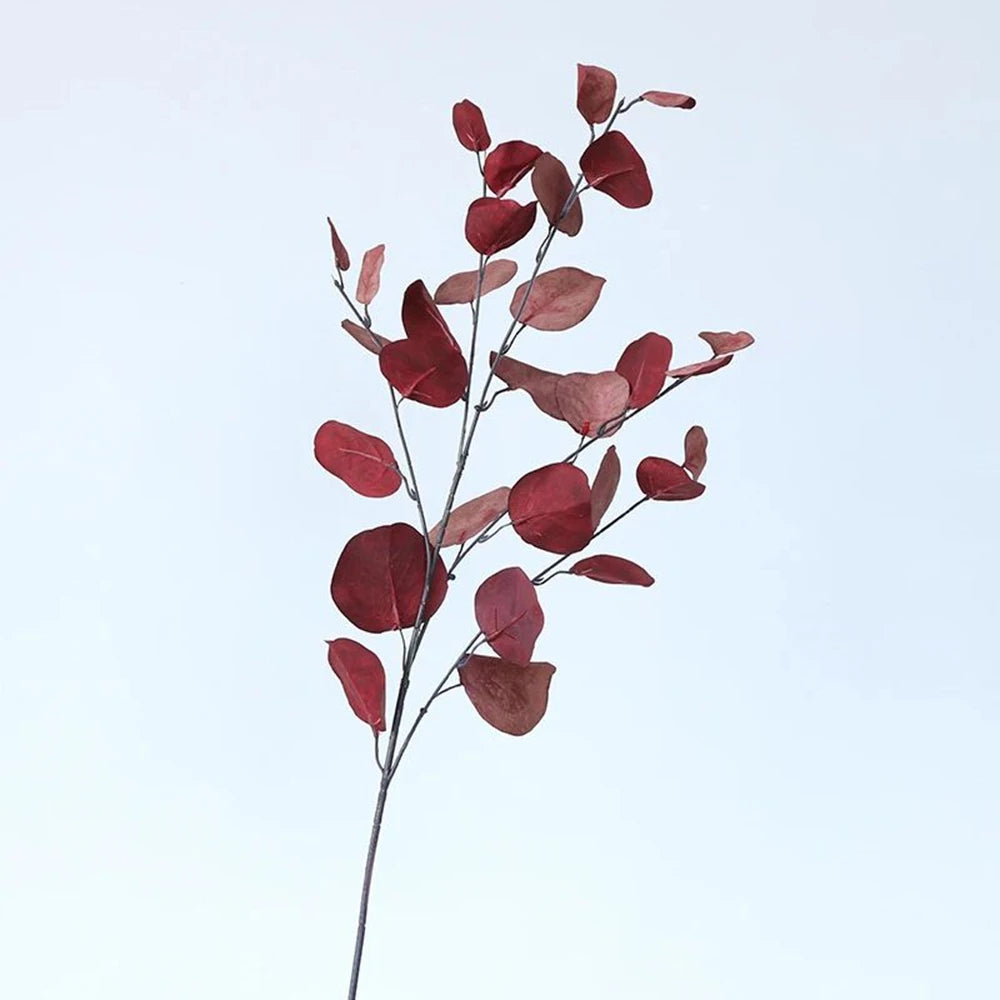 1/3Pcsartificial Plant Long Stems Eucalyptus Leaf Leaves Plants Money Leaf Decor Wedding Shooting Prop Home Vase Table Diy Decor
