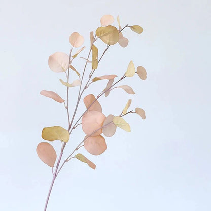 1/3Pcsartificial Plant Long Stems Eucalyptus Leaf Leaves Plants Money Leaf Decor Wedding Shooting Prop Home Vase Table Diy Decor