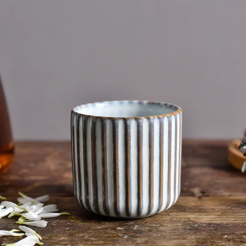 1PC Japanese Style Retro Ceramic Tea Cup Porcelain Teacups Sake Cups Coffee Mug Wine Mug Water Mug Household Afternoon Teacup
