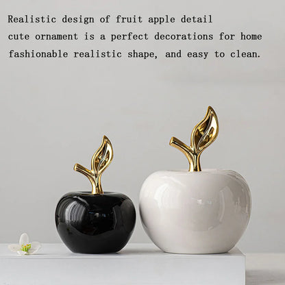 Classic European Style Ceramic Cute Funny Christmas Fruit Ornament Home Room Figurines Arts Crafts Desk Decor Statues Sculpture