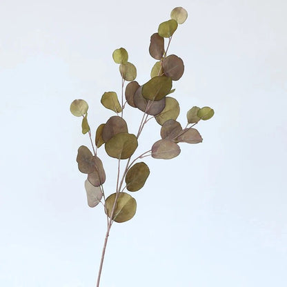 1/3Pcsartificial Plant Long Stems Eucalyptus Leaf Leaves Plants Money Leaf Decor Wedding Shooting Prop Home Vase Table Diy Decor