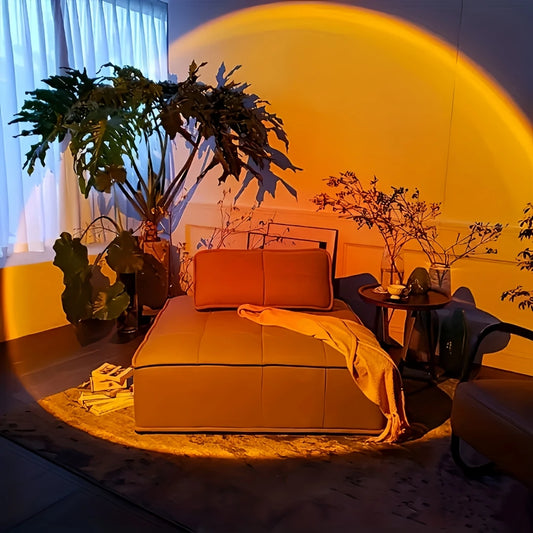 1 PC Sunset Light Projector Multicolor Changing LED Projection Lamp 16 Colors for Bedroom, Photography, Party, Room Decor