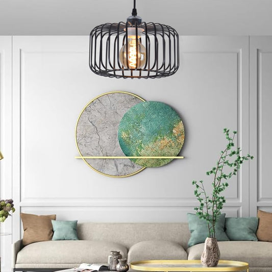 Black Ceiling Light Shade, Metal Light Shade, Modern Designer Pendant Lamp Shade Black Lampshades for Ceiling Lights, Bedside Lamps, Bedroom, Living Room, Kitchen, Hallway, Office